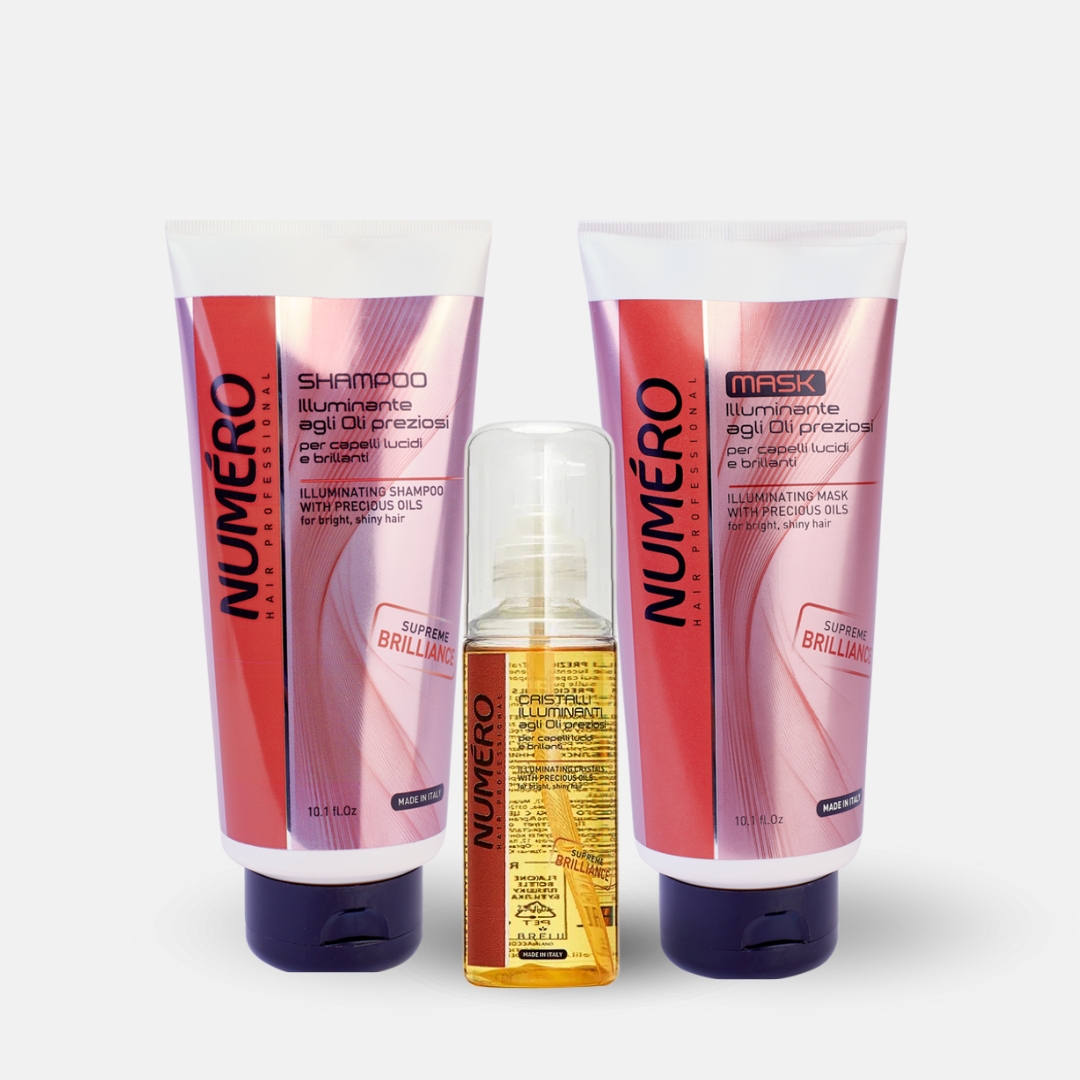 NUMЕRO ILLUMINATING WITH MACADAMI&ARGAN OIL. Для придания яркости и блеска (с маслами аргании и макадамии) 